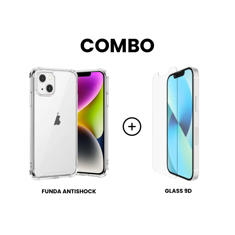 Combo Funda Antishock + Glass 9D